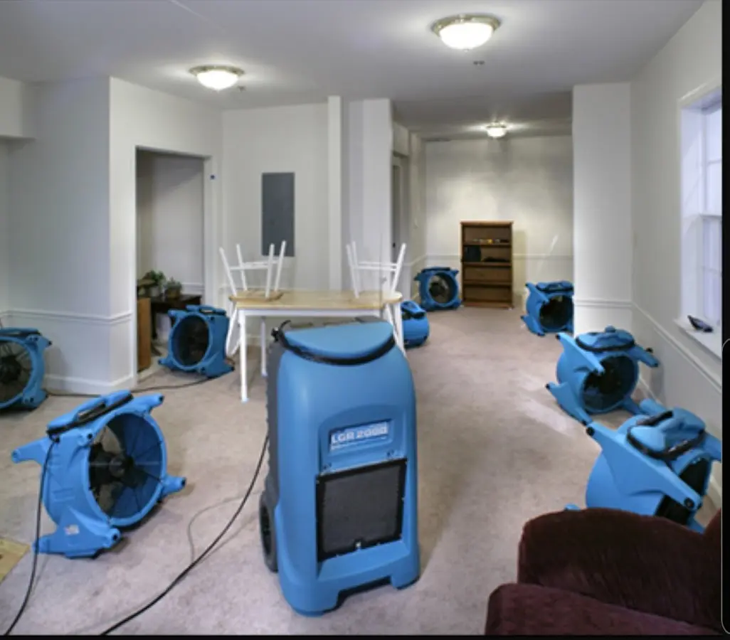 Air movers and dehumidifier setup for Water Extraction & Removal in Ann Arbor